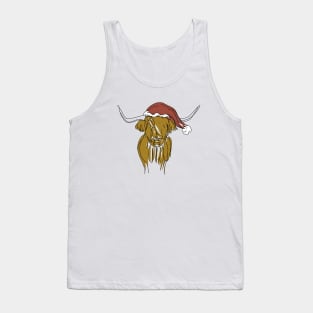 Christmas cow Tank Top